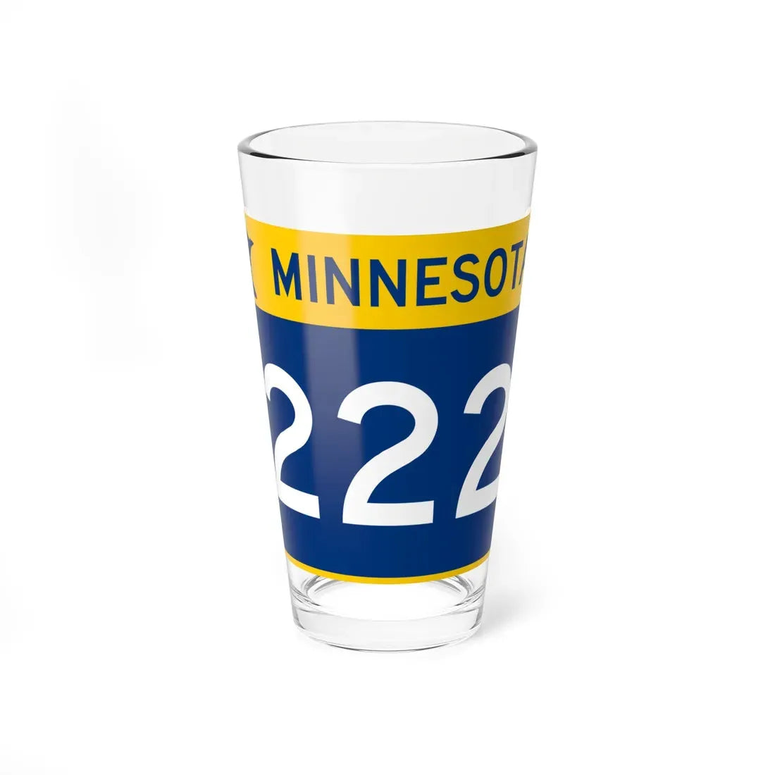 MN-222 wide (Minnesota) (Road Sign) Pint Glass 16oz 16oz - Go Mug Yourself