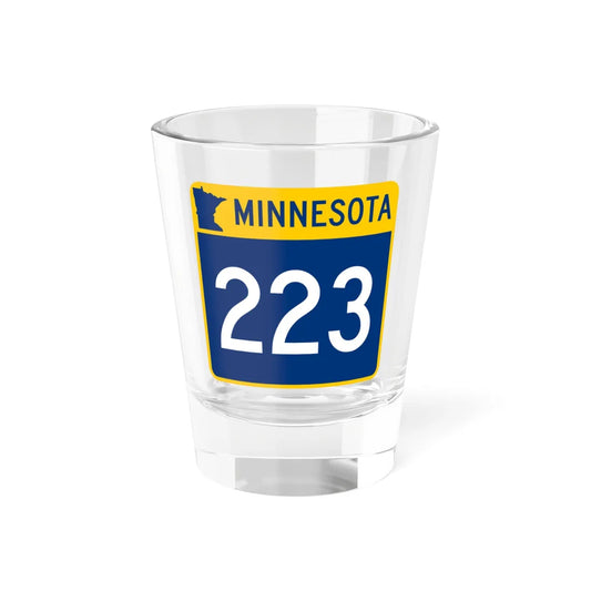 MN-223 (Minnesota) (Road Sign) Shot Glass 1.5oz 1.5oz - Go Mug Yourself