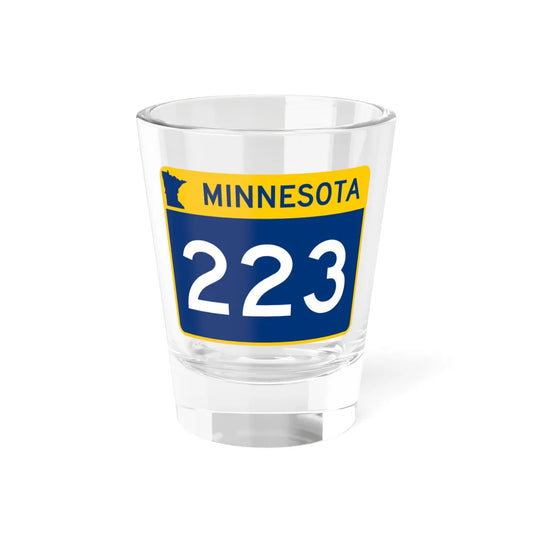 MN-223 wide (Minnesota) (Road Sign) Shot Glass 1.5oz 1.5oz - Go Mug Yourself