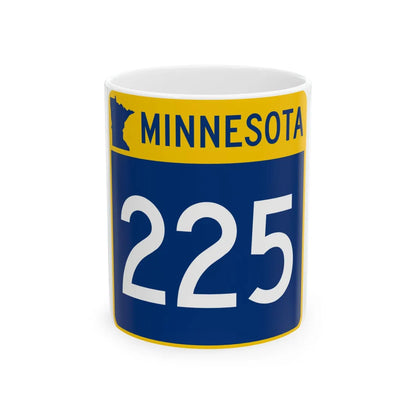 MN-225 (Minnesota) (Road Sign) White Coffee Mug 11oz - Go Mug Yourself