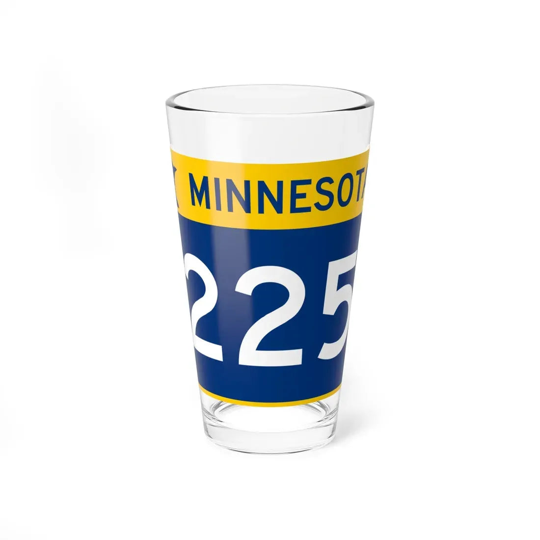 MN-225 wide (Minnesota) (Road Sign) Pint Glass 16oz 16oz - Go Mug Yourself