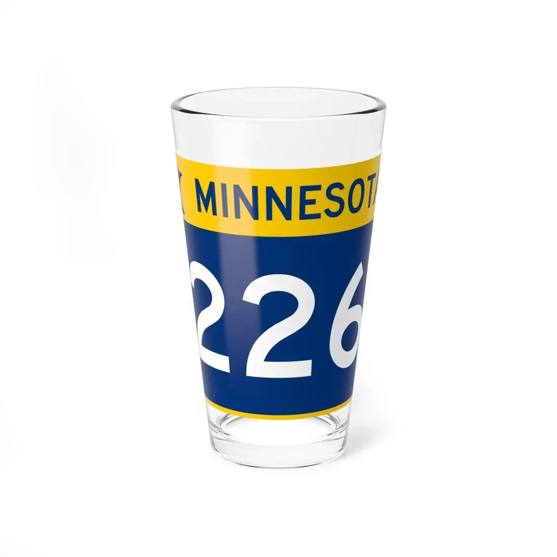 MN-226 wide (Minnesota) (Road Sign) Pint Glass 16oz 16oz - Go Mug Yourself