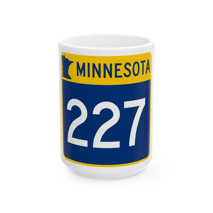 MN-227 (Minnesota) (Road Sign) White Coffee Mug 15oz - Go Mug Yourself