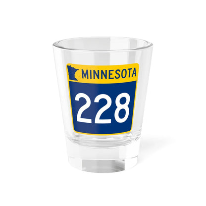 MN-228 (Minnesota) (Road Sign) Shot Glass 1.5oz 1.5oz - Go Mug Yourself