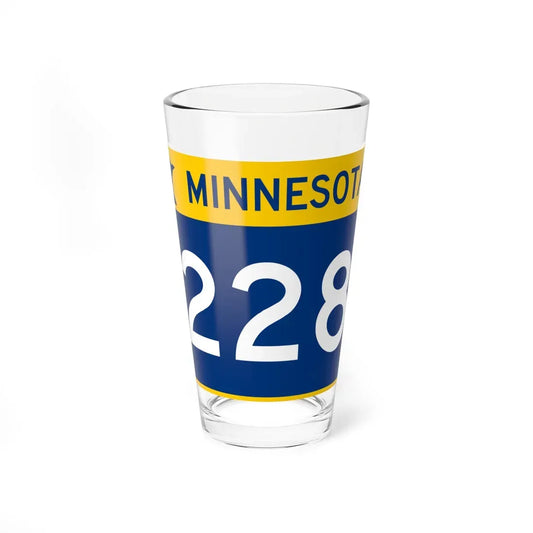 MN-228 wide (Minnesota) (Road Sign) Pint Glass 16oz 16oz - Go Mug Yourself