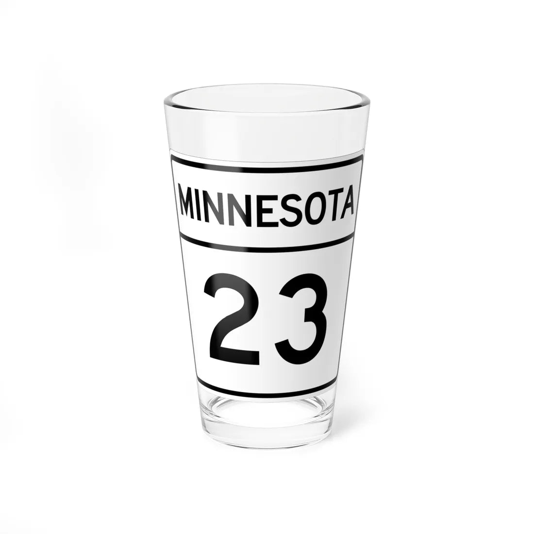 MN-23 1948 (Minnesota) (Road Sign) Pint Glass 16oz - Go Mug Yourself