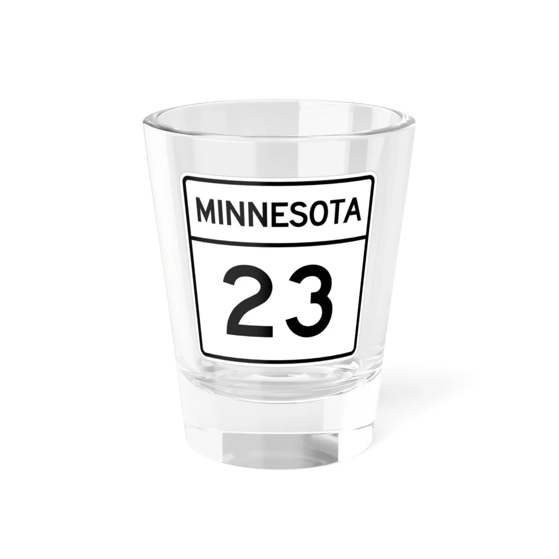 MN-23 1948 (Minnesota) (Road Sign) Shot Glass 1.5oz 1.5oz - Go Mug Yourself