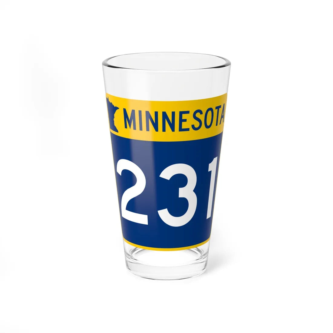 MN-231 (Minnesota) (Road Sign) Pint Glss 16oz 16oz - Go Mug Yourself