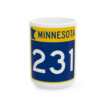 MN-231 (Minnesota) (Road Sign) White Coffee Mug 15oz - Go Mug Yourself