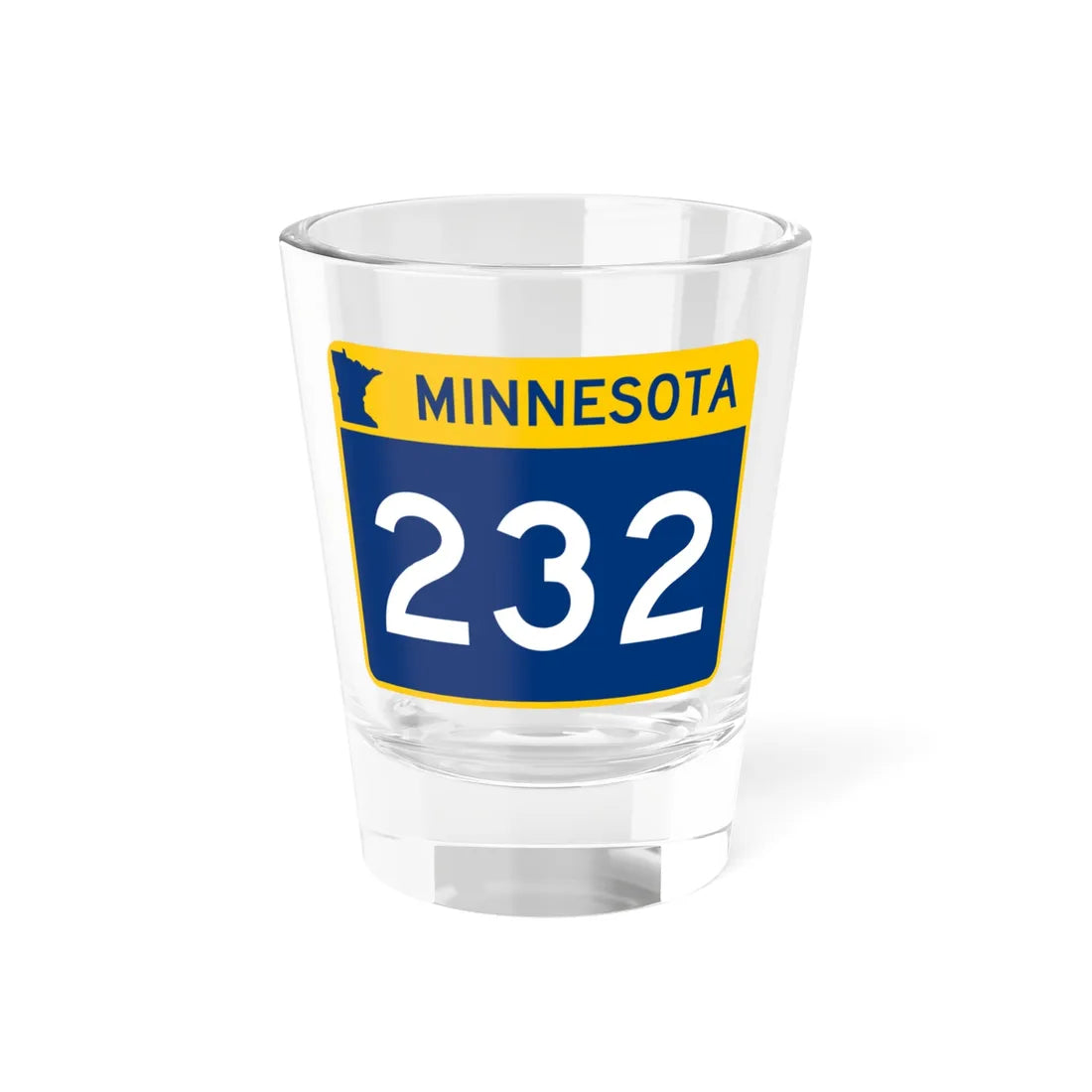 MN-232 wide (Minnesota) (Road Sign) Shot Glass 1.5oz 1.5oz - Go Mug Yourself