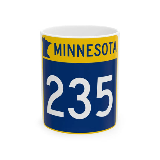 MN-235 (Minnesota) (Road Sign) White Coffee Mug 11oz - Go Mug Yourself