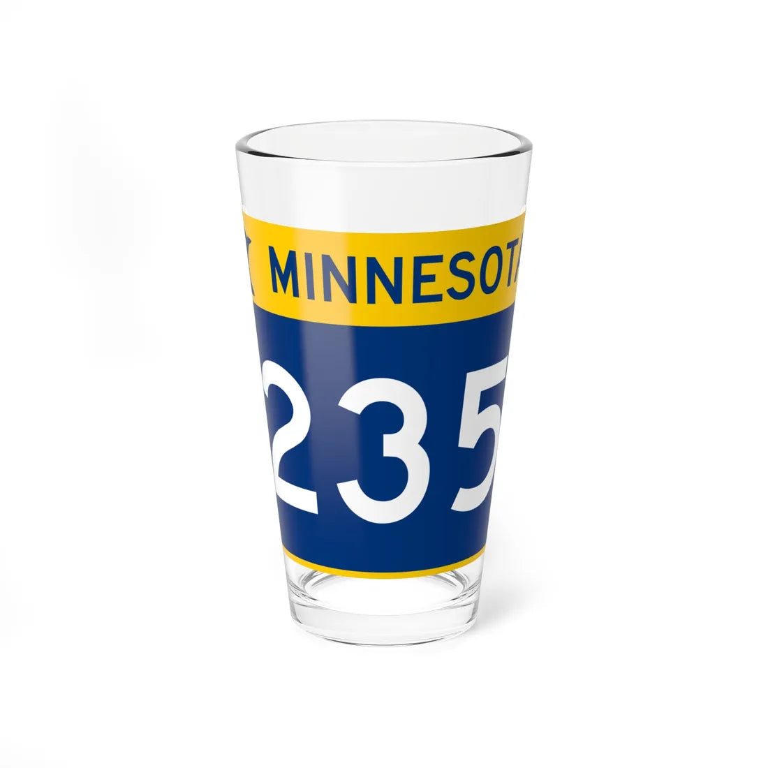 MN-235 wide (Minnesota) (Road Sign) Pint Glss 16oz 16oz - Go Mug Yourself