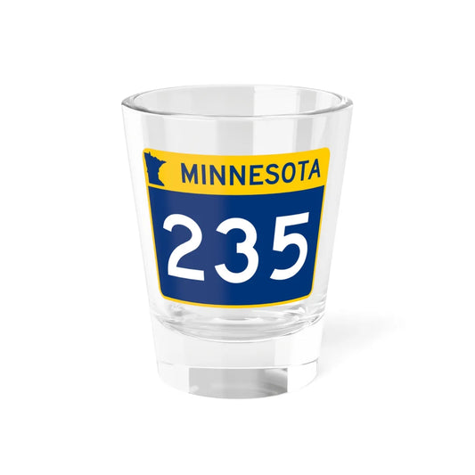 MN-235 wide (Minnesota) (Road Sign) Shot Glass 1.5oz 1.5oz - Go Mug Yourself