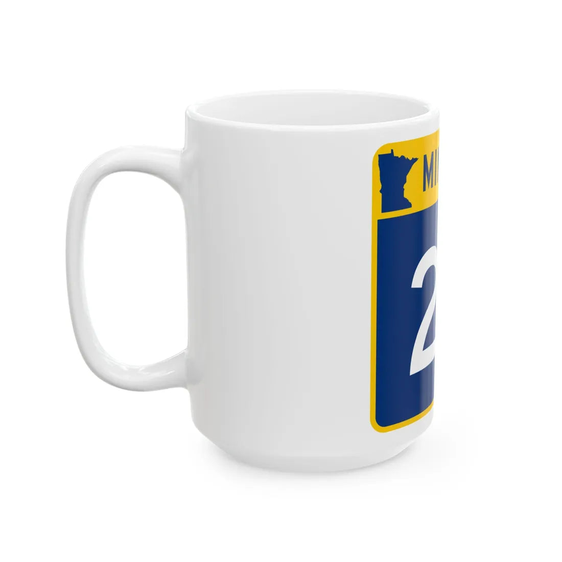 MN-24 (Minnesota) (Road Sign) White Coffee Mug - Go Mug Yourself