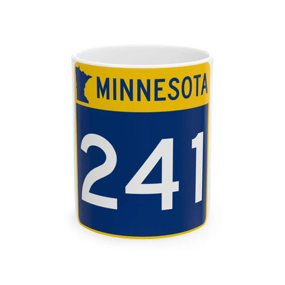 MN-241 (Minnesota) (Road Sign) White Coffee Mug 11oz - Go Mug Yourself