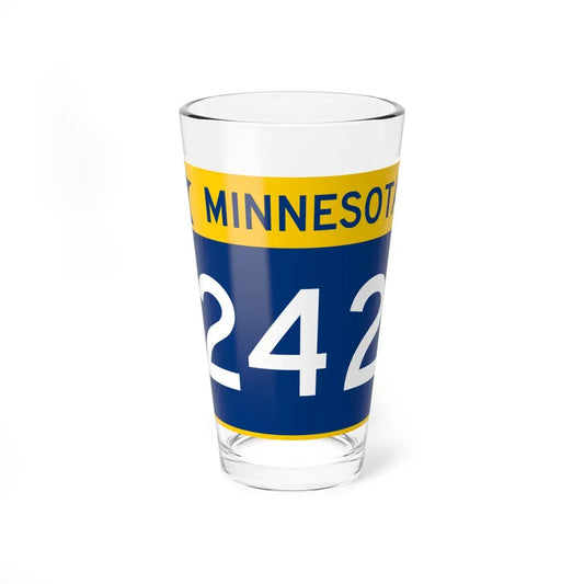 MN-242 wide (Minnesota) (Road Sign) Pint Glass 16oz 16oz - Go Mug Yourself