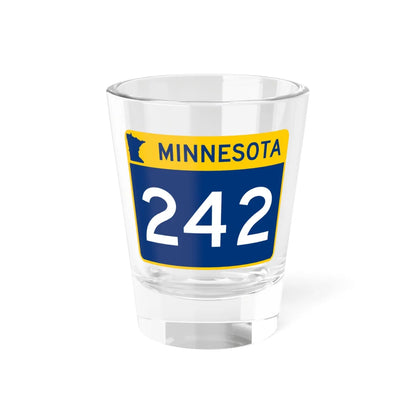 MN-242 wide (Minnesota) (Road Sign) Shot Glass 1.5oz 1.5oz - Go Mug Yourself