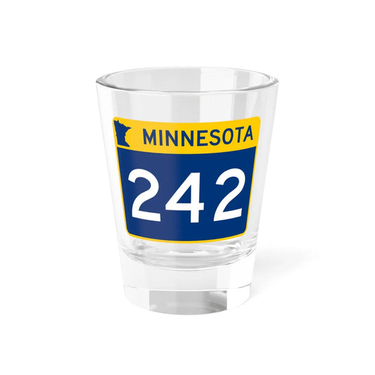 MN-242 wide (Minnesota) (Road Sign) Shot Glass 1.5oz 1.5oz - Go Mug Yourself