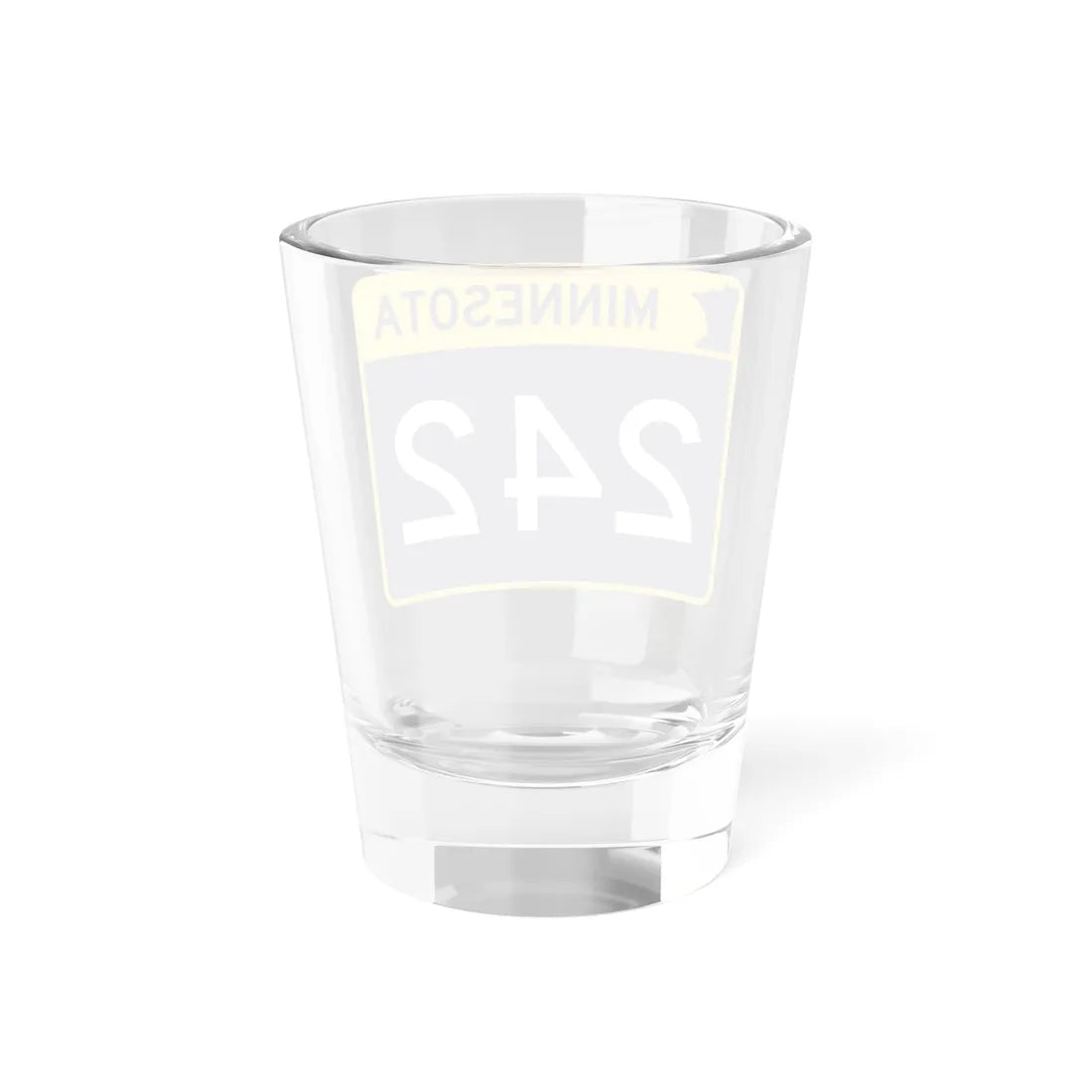 MN-242 wide (Minnesota) (Road Sign) Shot Glass 1.5oz - Go Mug Yourself