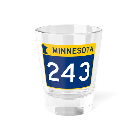 MN-243 wide (Minnesota) (Road Sign) Shot Glass 1.5oz 1.5oz - Go Mug Yourself