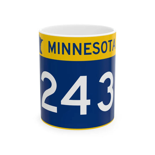 MN-243 wide (Minnesota) (Road Sign) White Coffee Mug 11oz - Go Mug Yourself