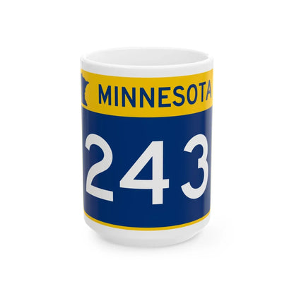 MN-243 wide (Minnesota) (Road Sign) White Coffee Mug 15oz - Go Mug Yourself