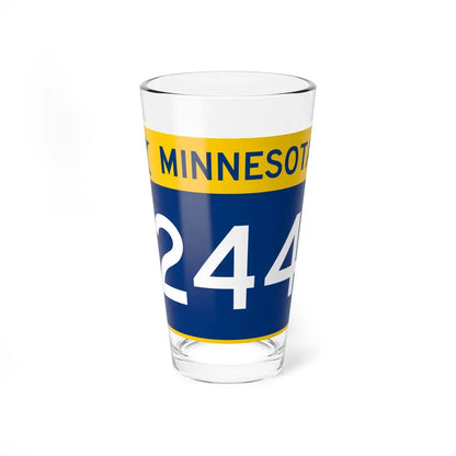 MN-244 wide (Minnesota) (Road Sign) Pint Glass 16oz 16oz - Go Mug Yourself