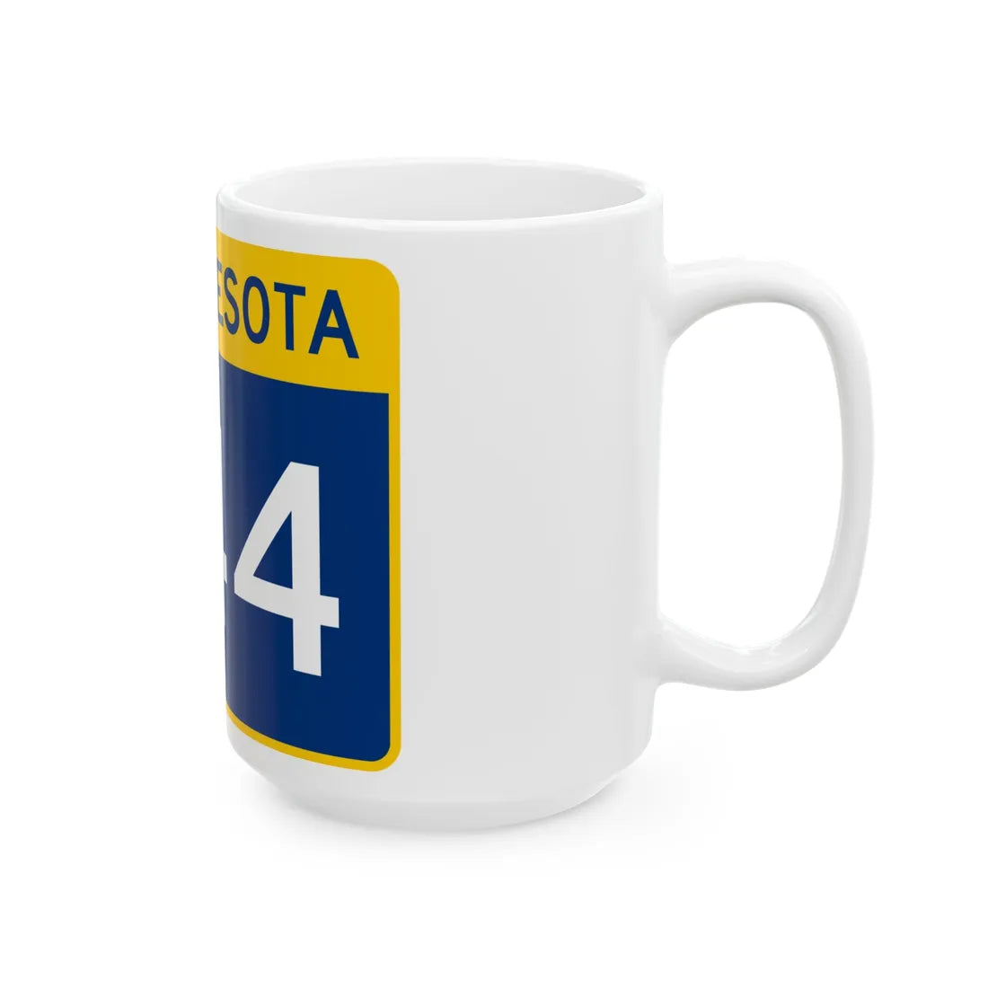 MN-244 wide (Minnesota) (Road Sign) White Coffee Mug - Go Mug Yourself