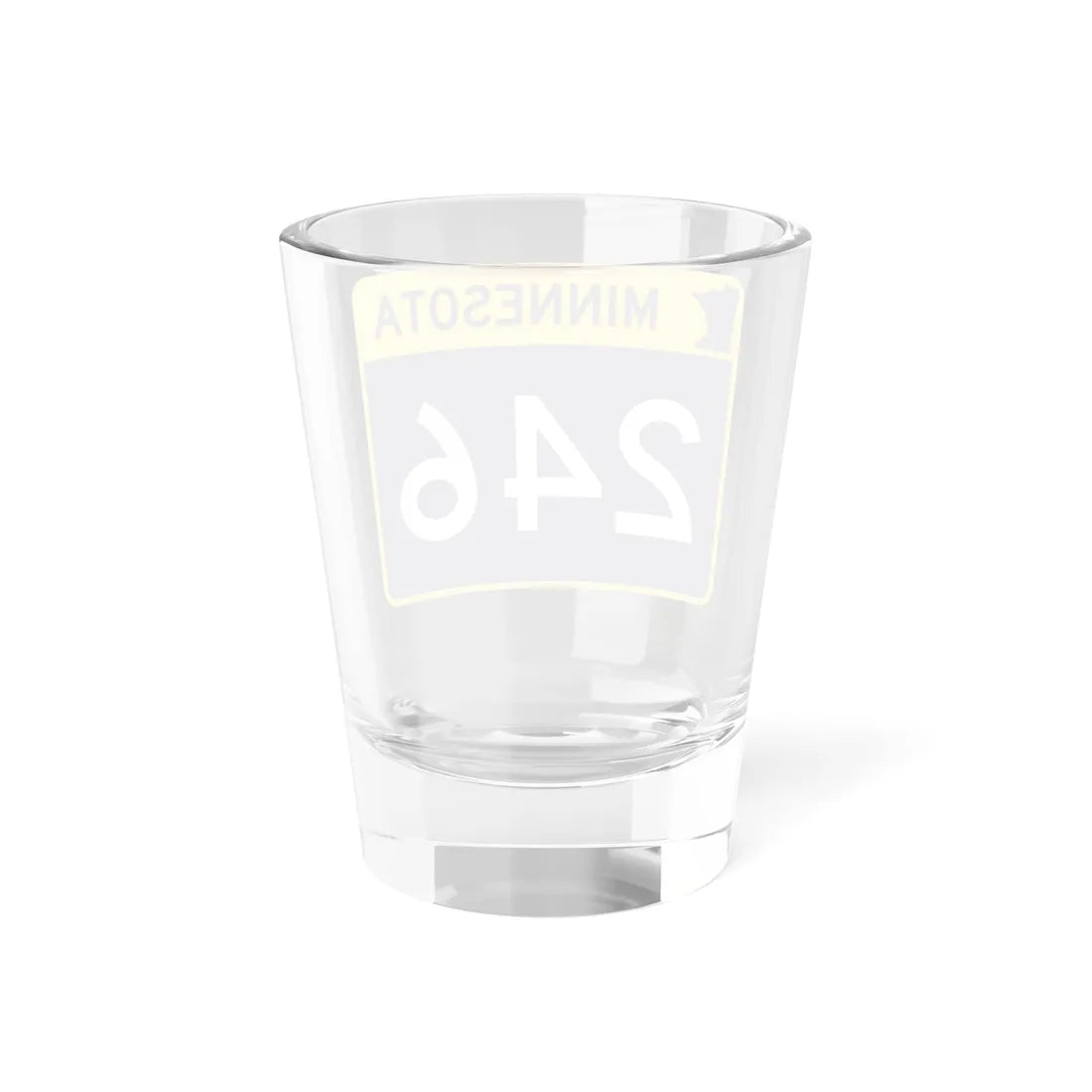 MN-246 wide (Minnesota) (Road Sign) Shot Glass 1.5oz - Go Mug Yourself