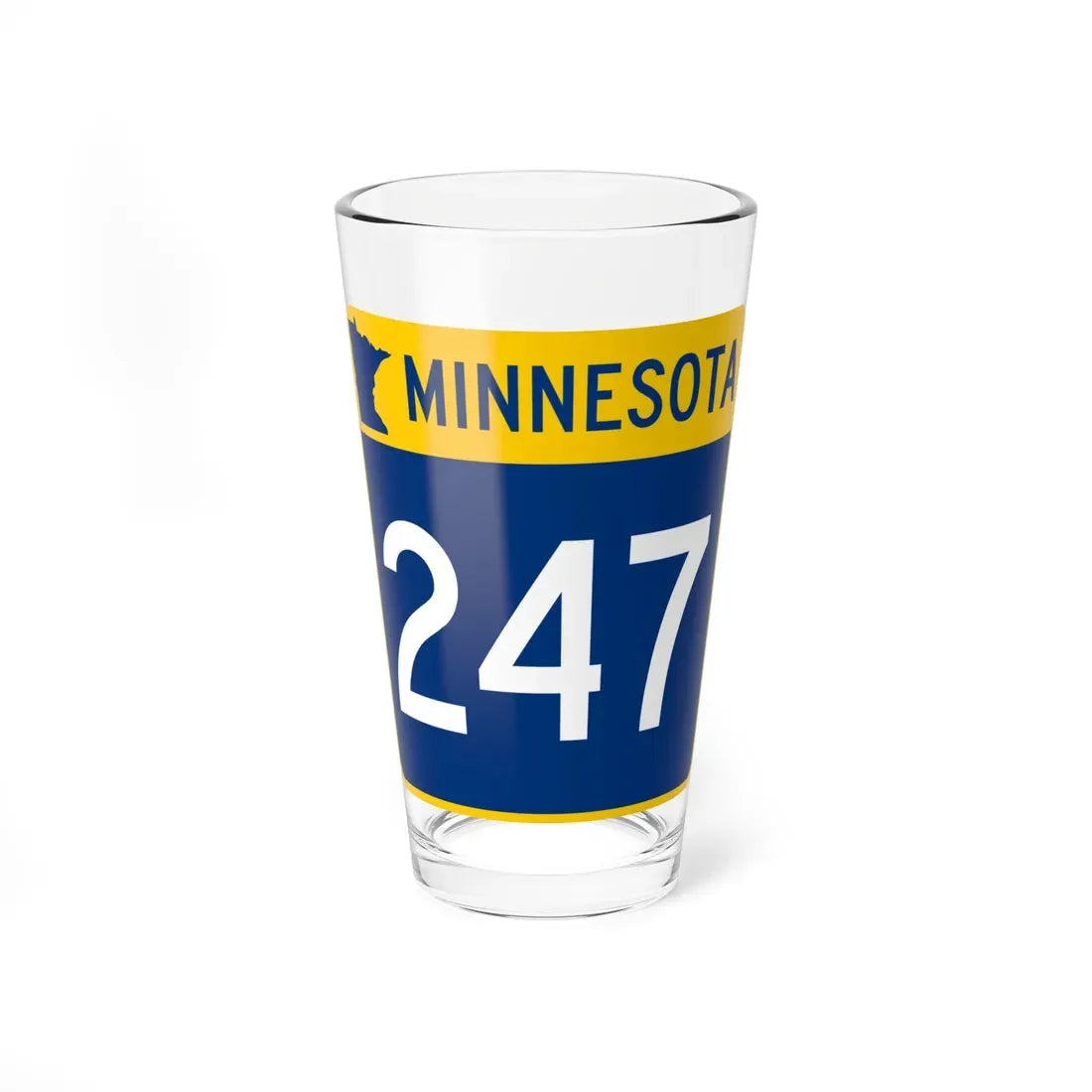 MN-247 (Minnesota) (Road Sign) Pint Glass 16oz 16oz - Go Mug Yourself