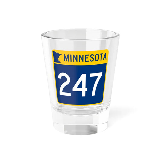 MN-247 (Minnesota) (Road Sign) Shot Glass 1.5oz 1.5oz - Go Mug Yourself