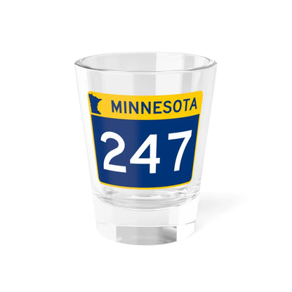 MN-247 wide (Minnesota) (Road Sign) Shot Glass 1.5oz 1.5oz - Go Mug Yourself