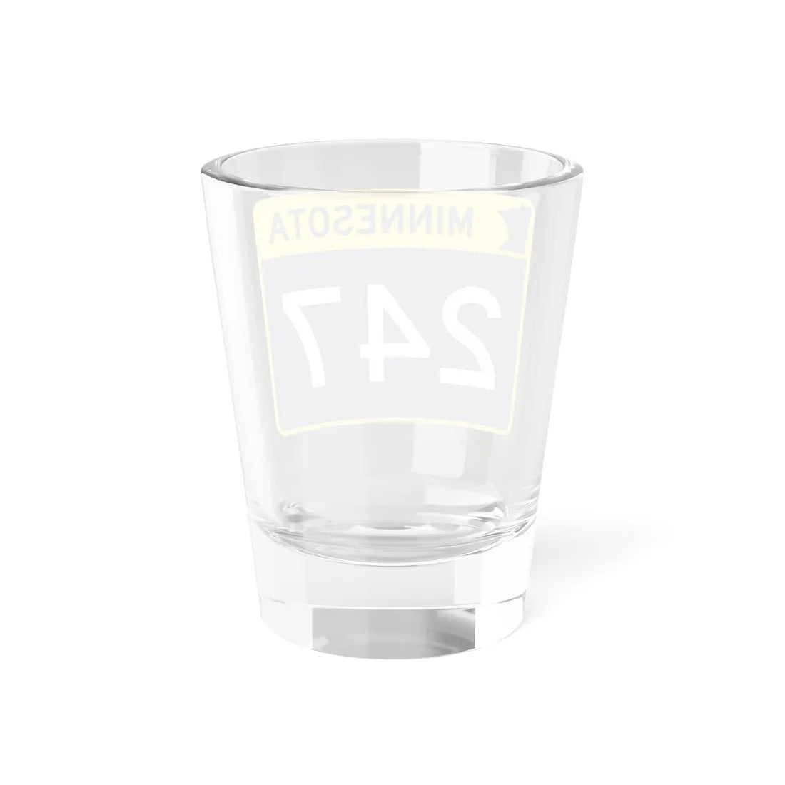 MN-247 wide (Minnesota) (Road Sign) Shot Glass 1.5oz - Go Mug Yourself