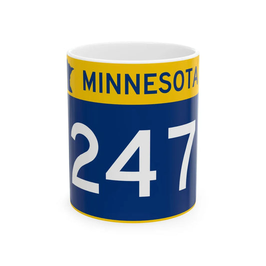 MN-247 wide (Minnesota) (Road Sign) White Coffee Mug 11oz - Go Mug Yourself
