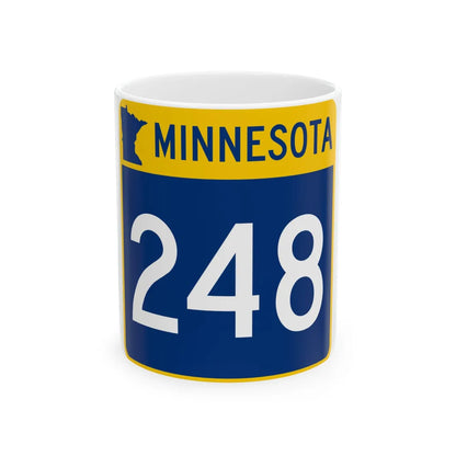 MN-248 (Minnesota) (Road Sign) White Coffee Mug 11oz - Go Mug Yourself