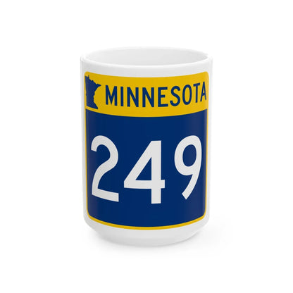 MN-249 (Minnesota) (Road Sign) White Coffee Mug 15oz - Go Mug Yourself