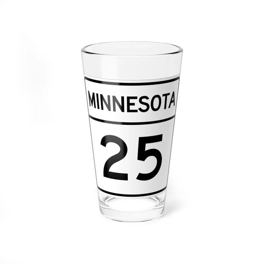 MN-25 1948 (Minnesota) (Road Sign) Pint Glass 16oz 16oz - Go Mug Yourself