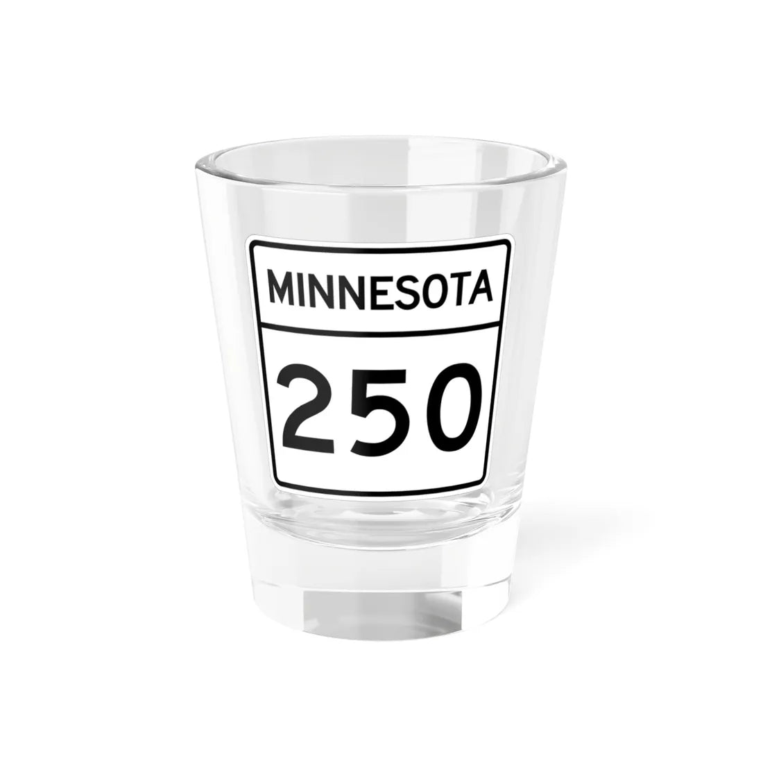 MN-250 1948 (Minnesota) (Road Sign) Shot Glass 1.5oz 1.5oz - Go Mug Yourself