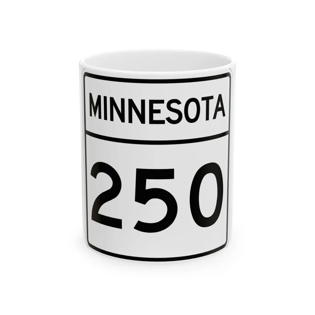 MN-250 1948 (Minnesota) (Road Sign) White Coffee Mug 11oz - Go Mug Yourself