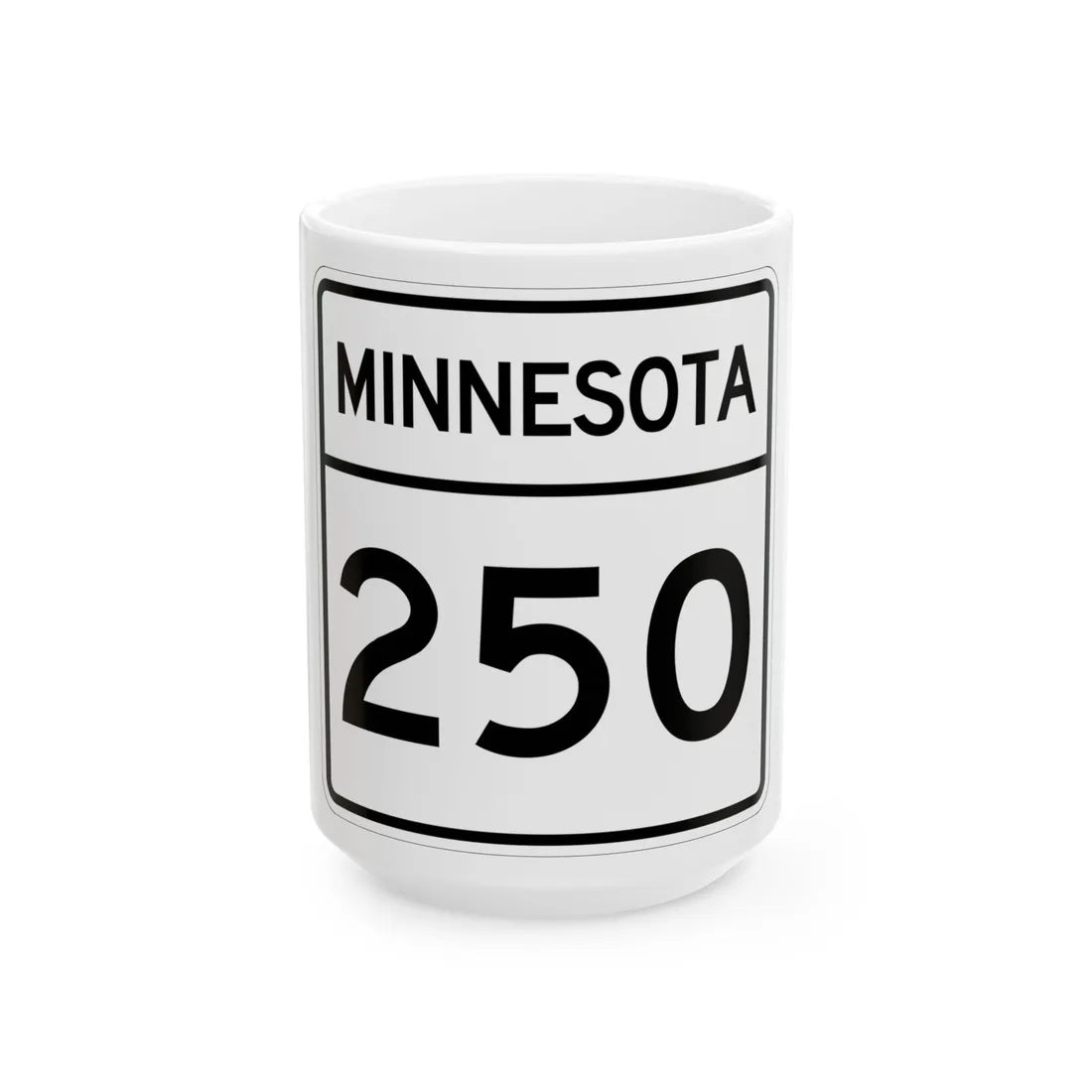 MN-250 1948 (Minnesota) (Road Sign) White Coffee Mug 15oz - Go Mug Yourself