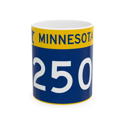 MN-250 wide (Minnesota) (Road Sign) White Coffee Mug 11oz - Go Mug Yourself