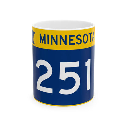 MN-251 wide (Minnesota) (Road Sign) White Coffee Mug 11oz - Go Mug Yourself