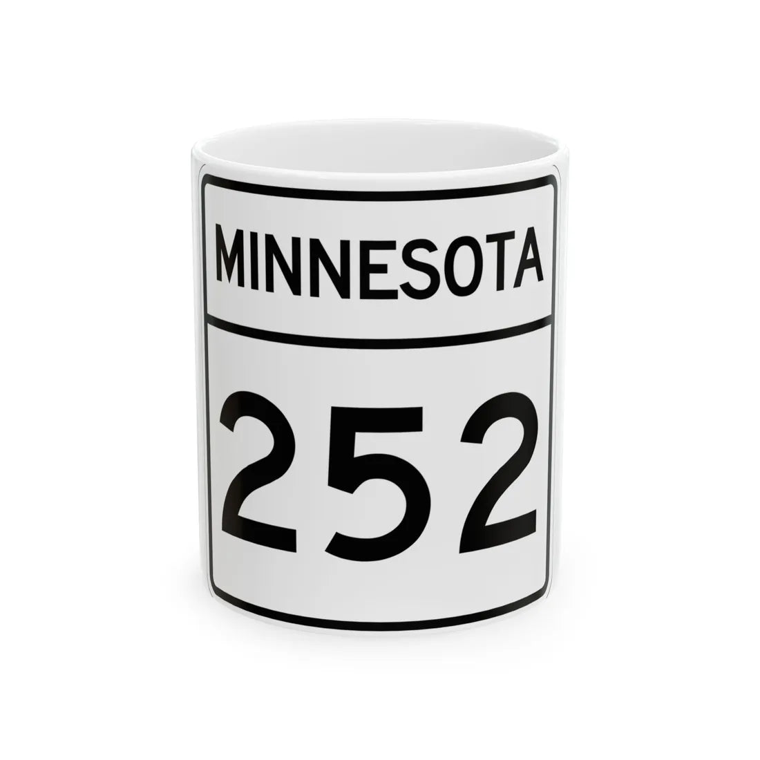 MN-252 1948 (Minnesota) (Road Sign) White Coffee Mug 11oz - Go Mug Yourself