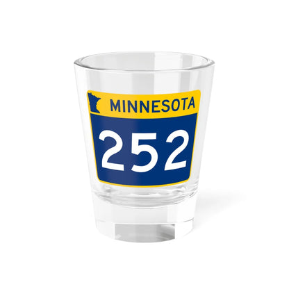 MN-252 wide (Minnesota) (Road Sign) Shot Glass 1.5oz 1.5oz - Go Mug Yourself