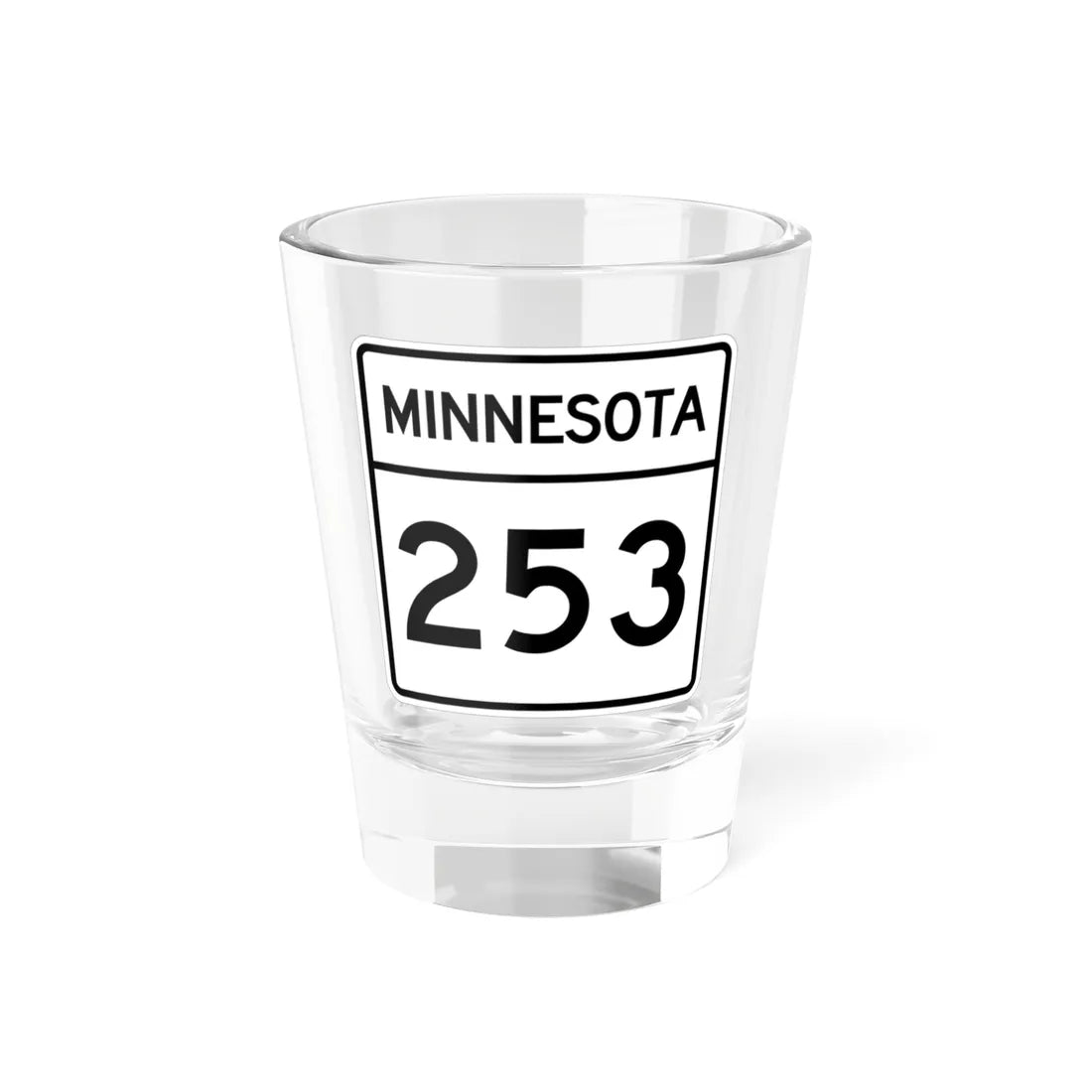 MN-253 1948 (Minnesota) (Road Sign) Shot Glass 1.5oz 1.5oz - Go Mug Yourself