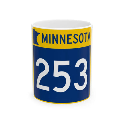 MN-253 (Minnesota) (Road Sign) White Coffee Mug 11oz - Go Mug Yourself