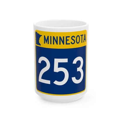 MN-253 (Minnesota) (Road Sign) White Coffee Mug 15oz - Go Mug Yourself