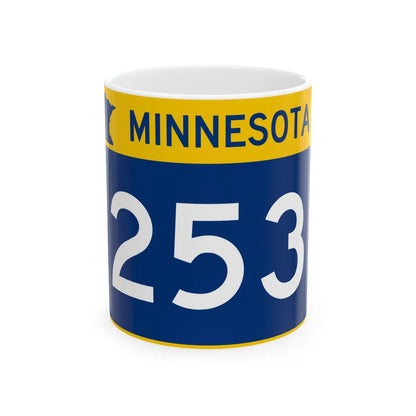 MN-253 wide (Minnesota) (Road Sign) White Coffee Mug 11oz - Go Mug Yourself