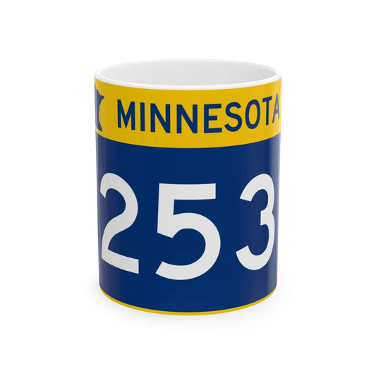 MN-253 wide (Minnesota) (Road Sign) White Coffee Mug 11oz - Go Mug Yourself