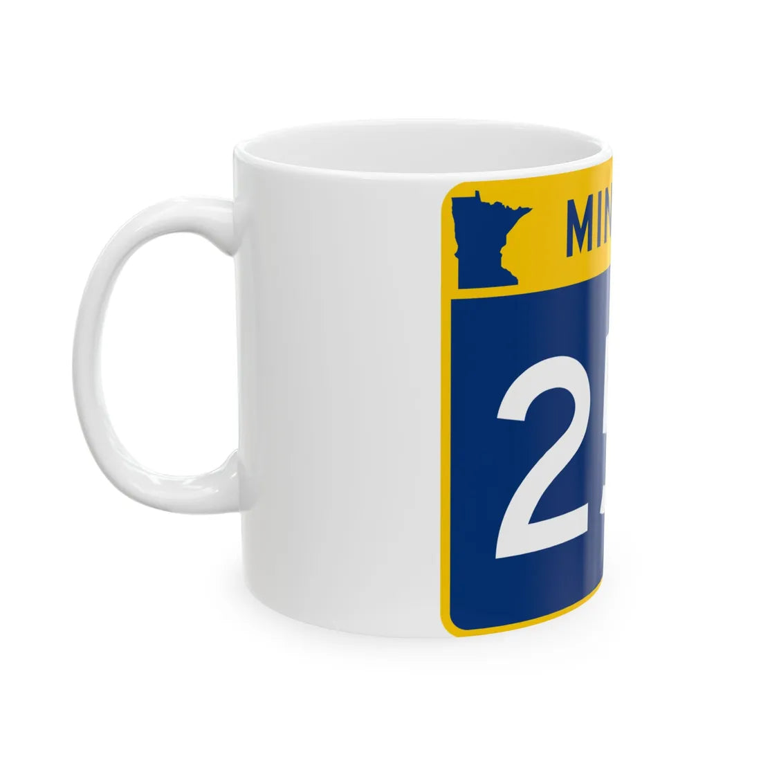 MN-253 wide (Minnesota) (Road Sign) White Coffee Mug - Go Mug Yourself